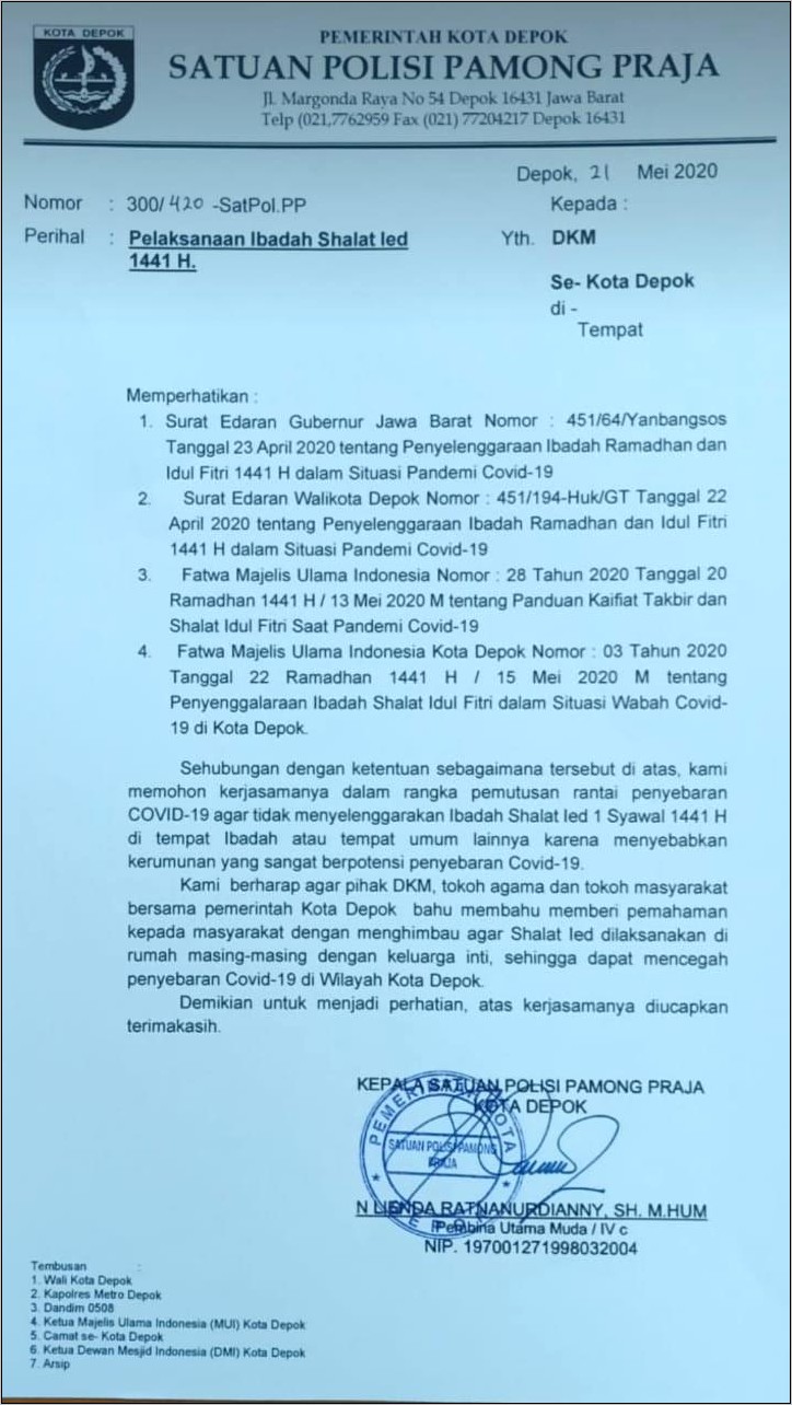 Contoh Surat Kegiatan Hut Kota Semarang Oleh Dinas Satpol Pp