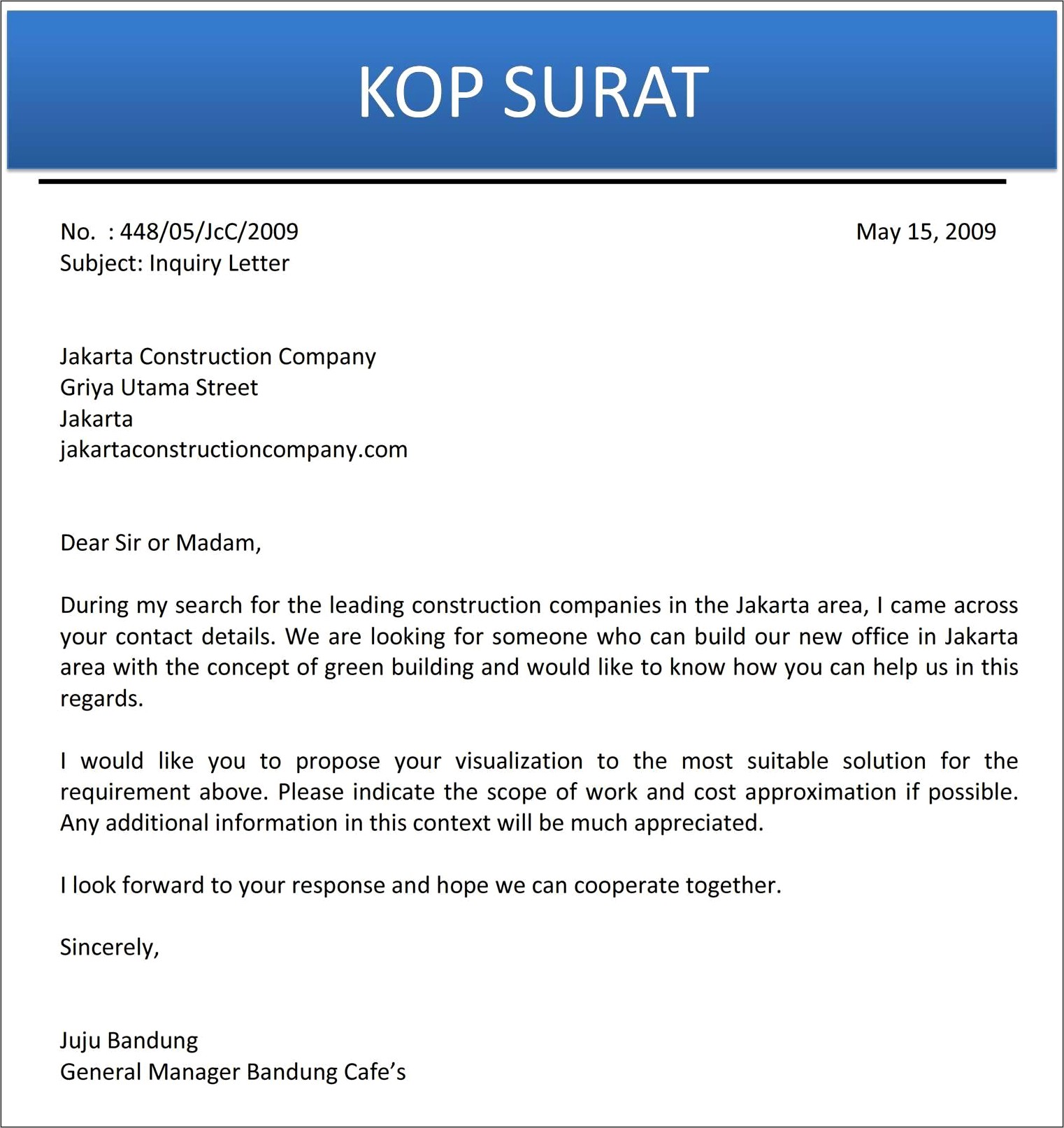 Contoh Surat Keluar Perusahaan Balasan Melalui Email