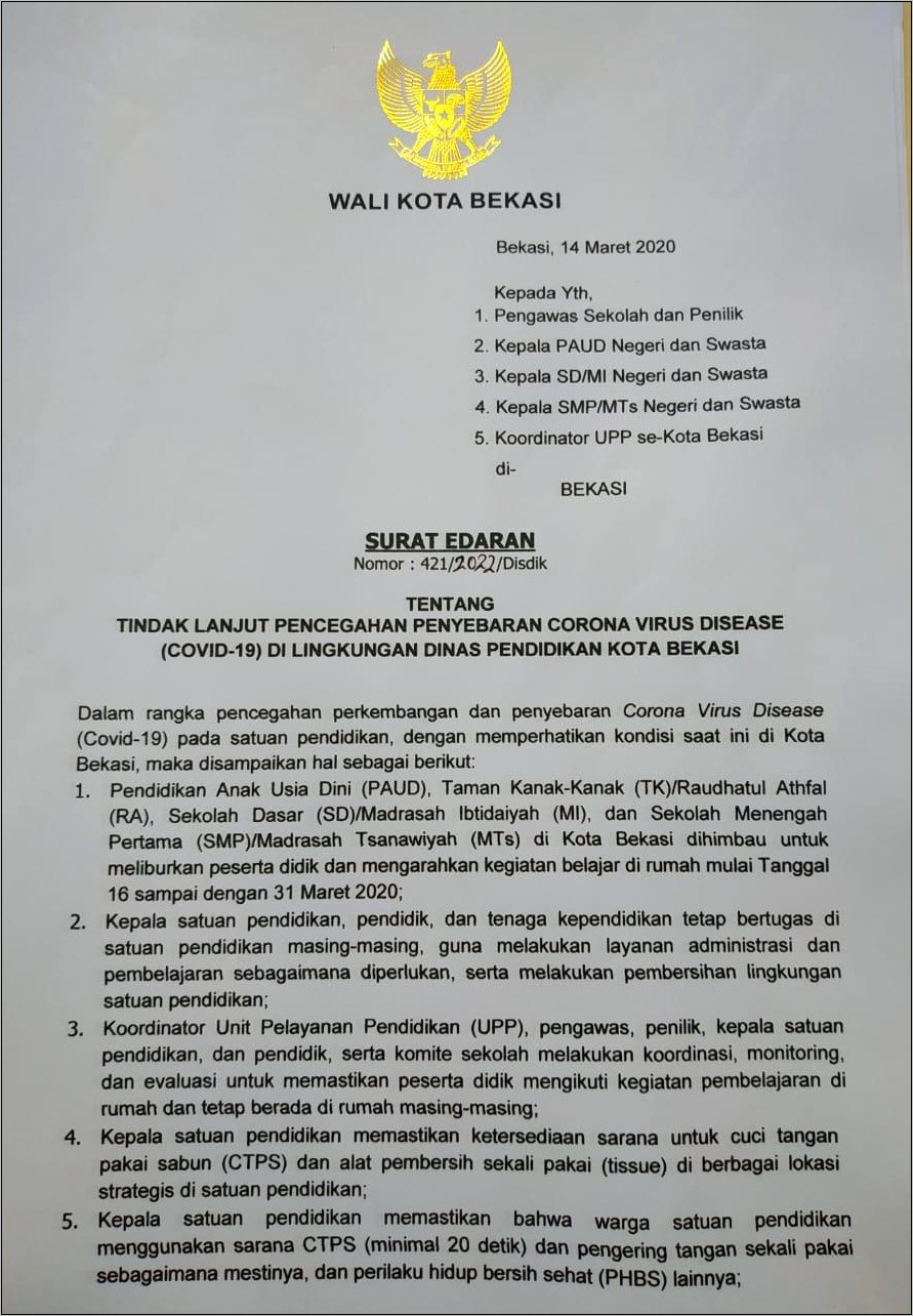 Contoh Surat Keputusan Dinas Pemerintah