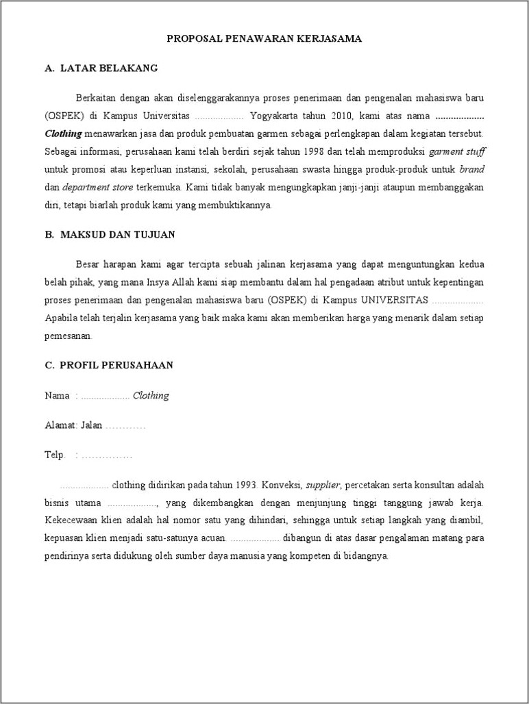 Contoh Surat Kerjasama Magang Dari Perusahaan Ke Campus