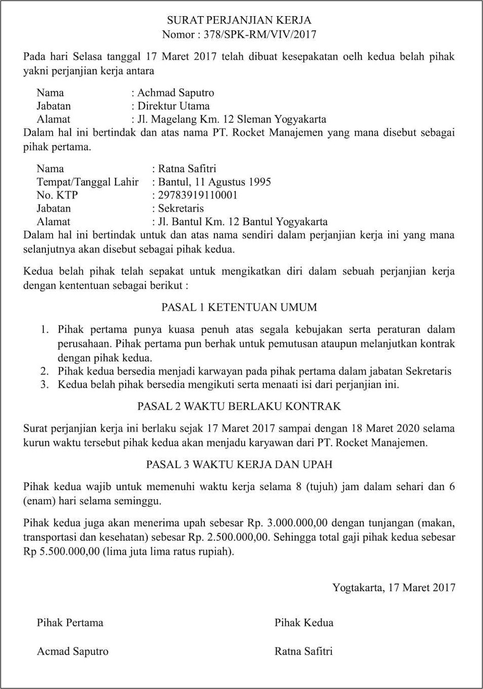 Contoh Surat Kerjasama Perusahaan Dengan Rumah Makan