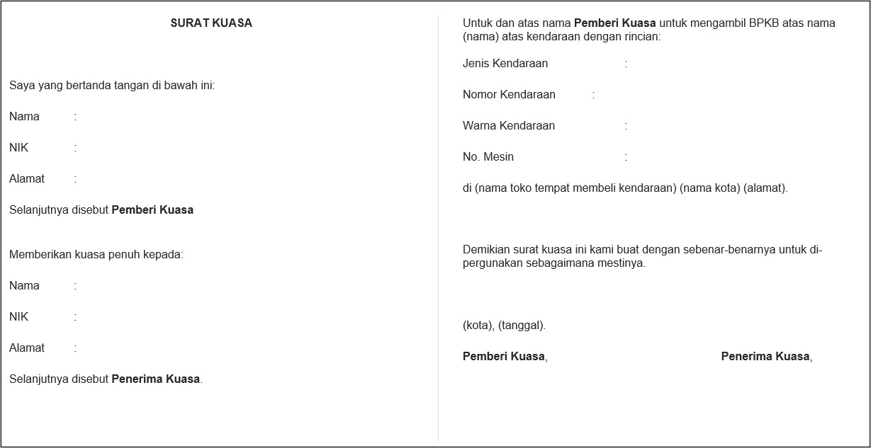 Contoh Surat Konsep Untuk Perpanjang Stnk Mobil Perusahaan