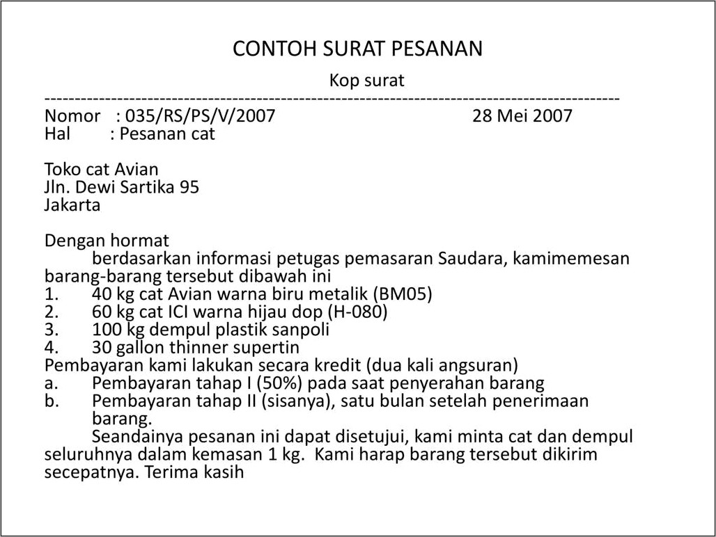 Contoh Surat Korespondensi Ekspor Impor Menurut Dinas Perdagangan