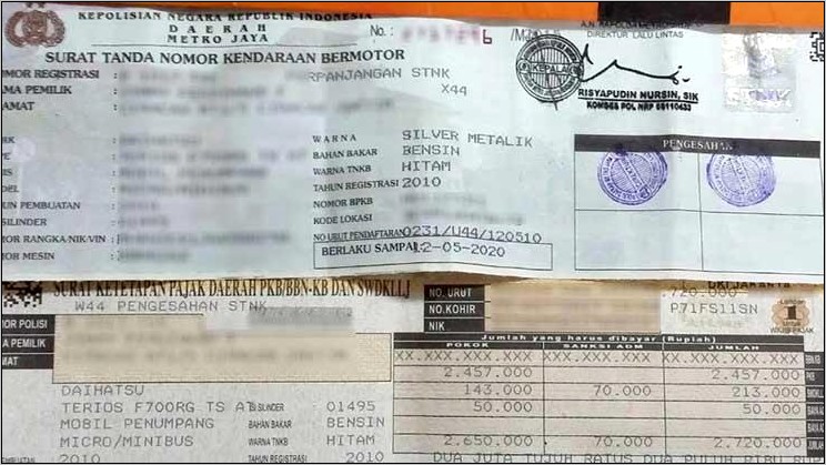 Contoh Surat Kuasa Pajak Mobil Perusahaan