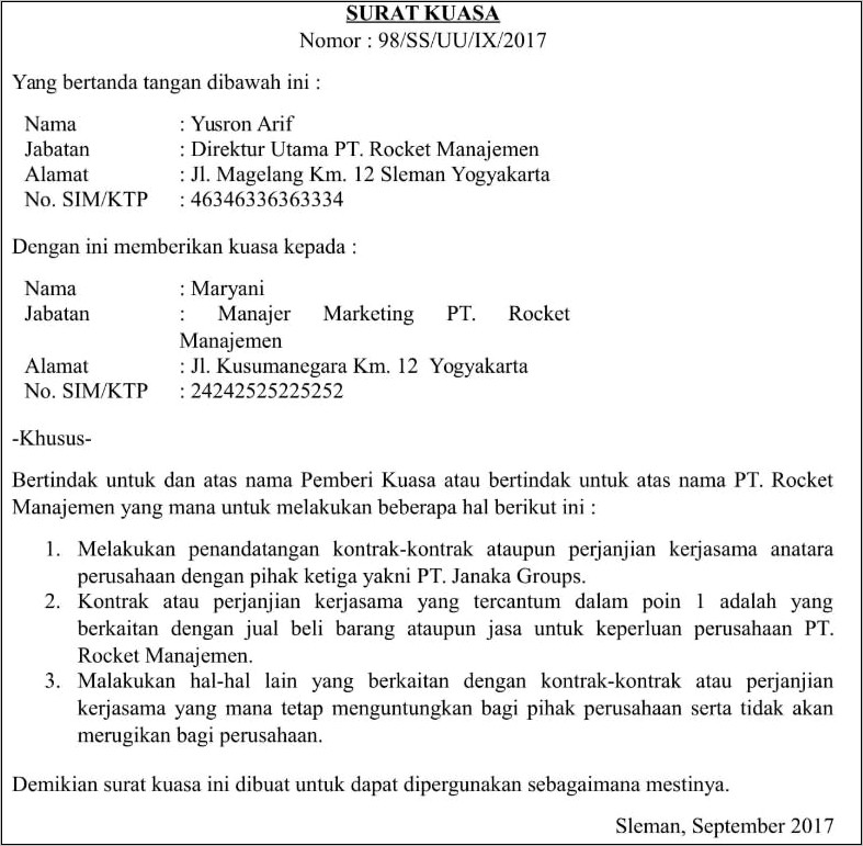 Contoh Surat Kuasa Pemeblian Nama Logo Perusahaan