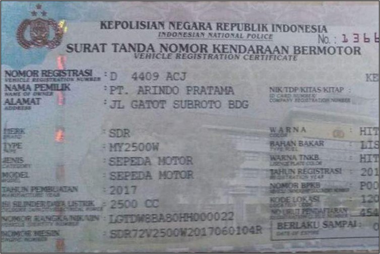 Contoh Surat Kuasa Pengurusan Perpanjangan Stnk Atas Nama Perusahaan