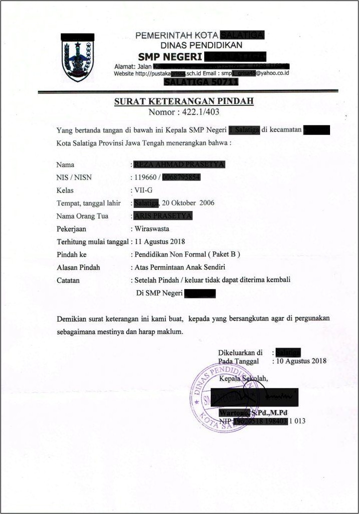 Contoh Surat Masuk Dan Surat Keluar Dinas Pendidikan