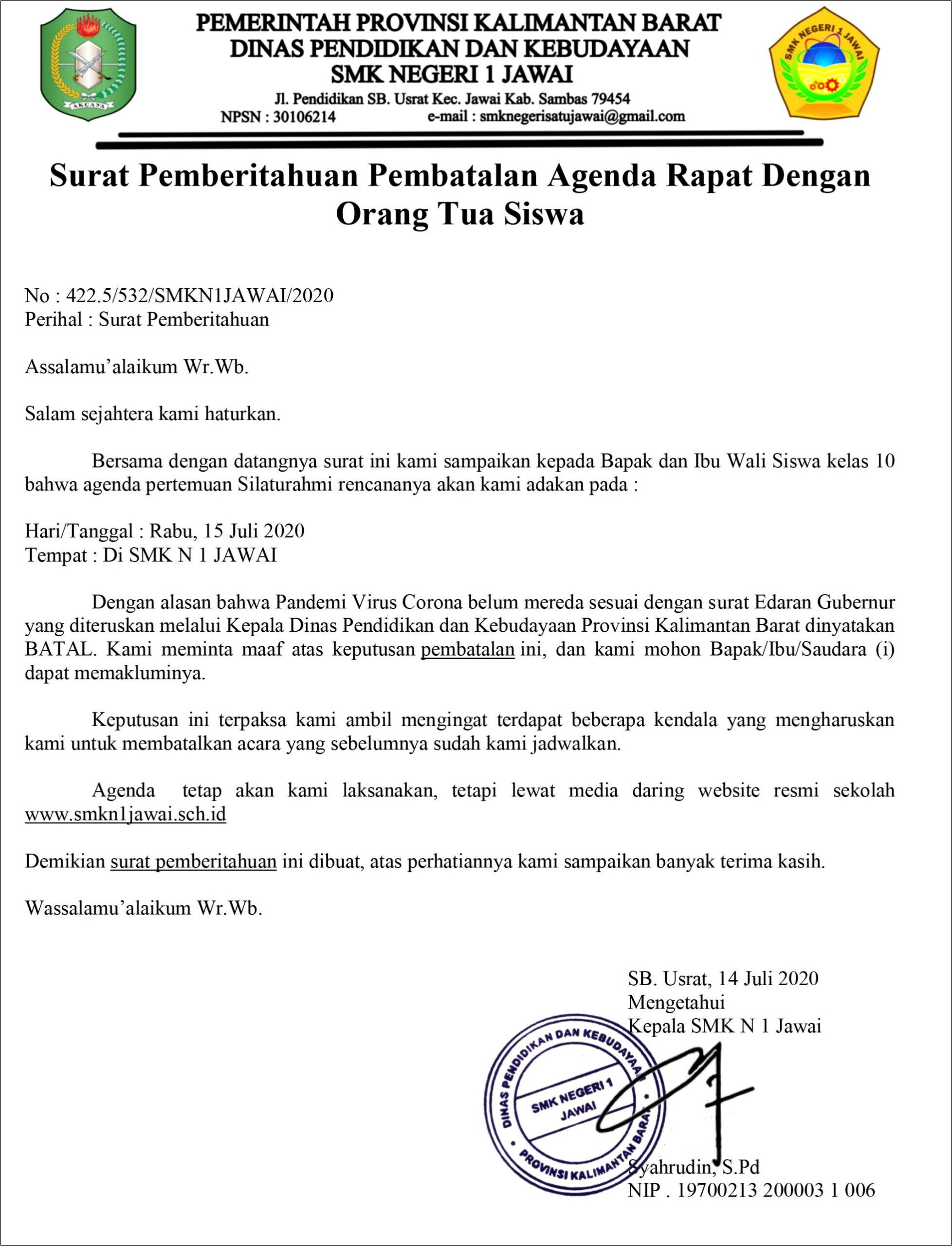 Contoh Surat Membalas Undangan Acara Silaturahmi