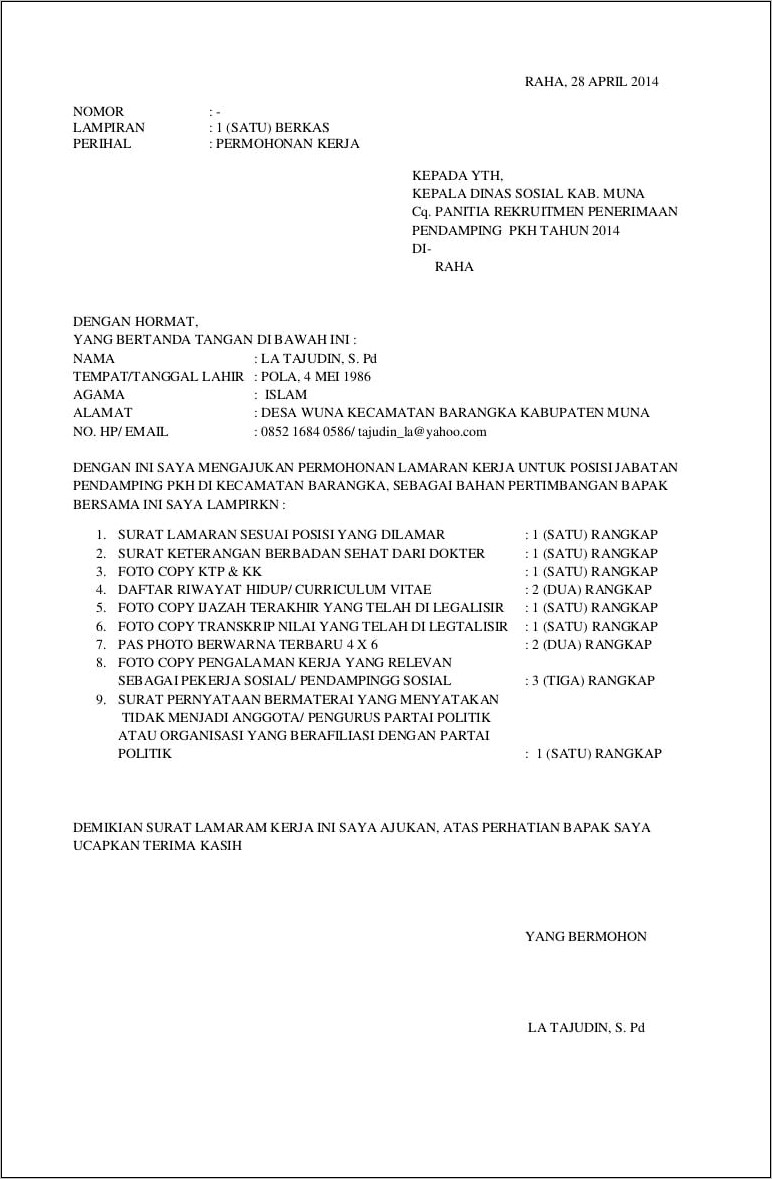 Contoh Surat Meminda Data Lingkungan Kepada Dinas Klh