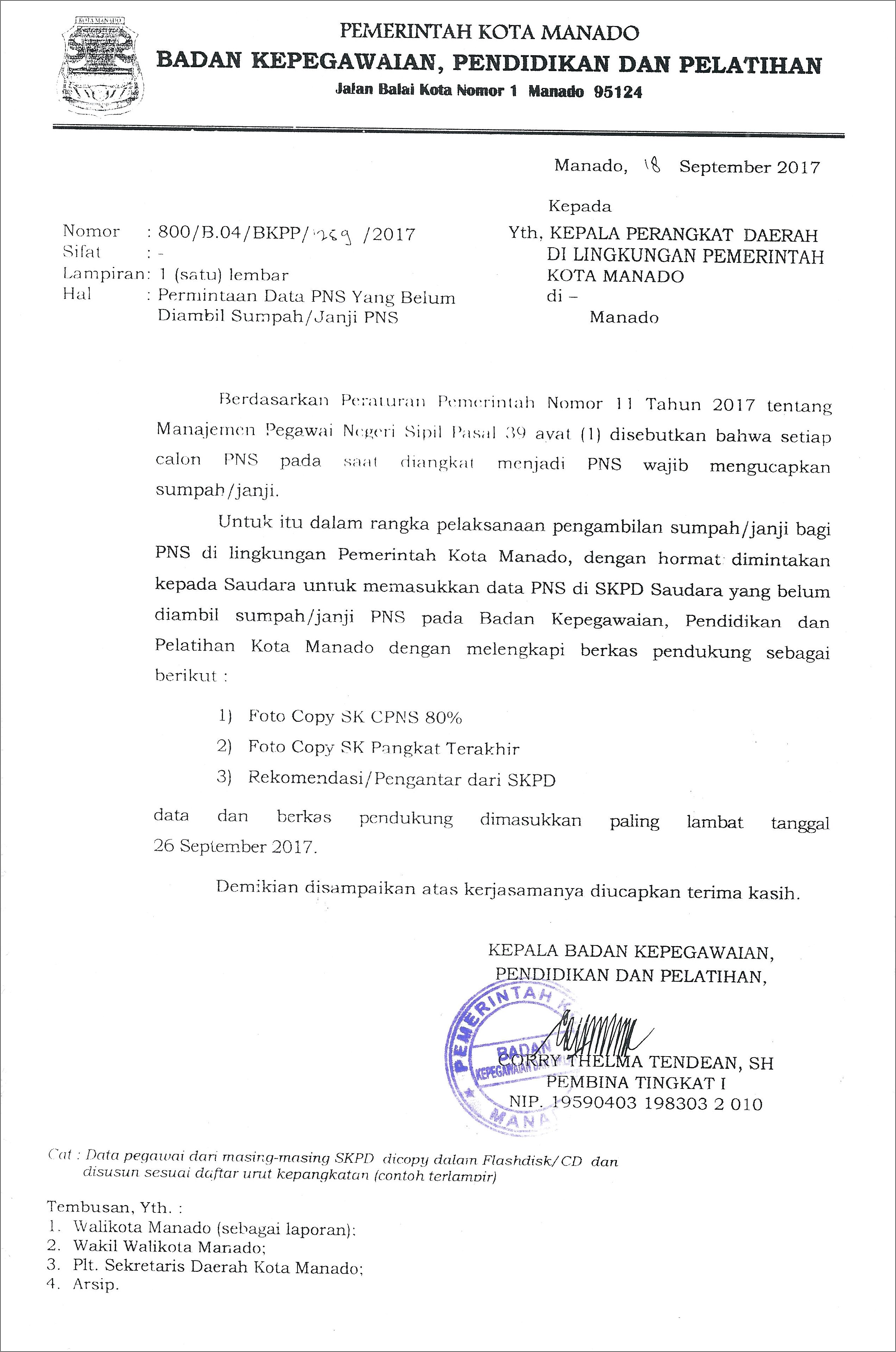 Contoh Surat Meminta Personil Di Dinas Lain