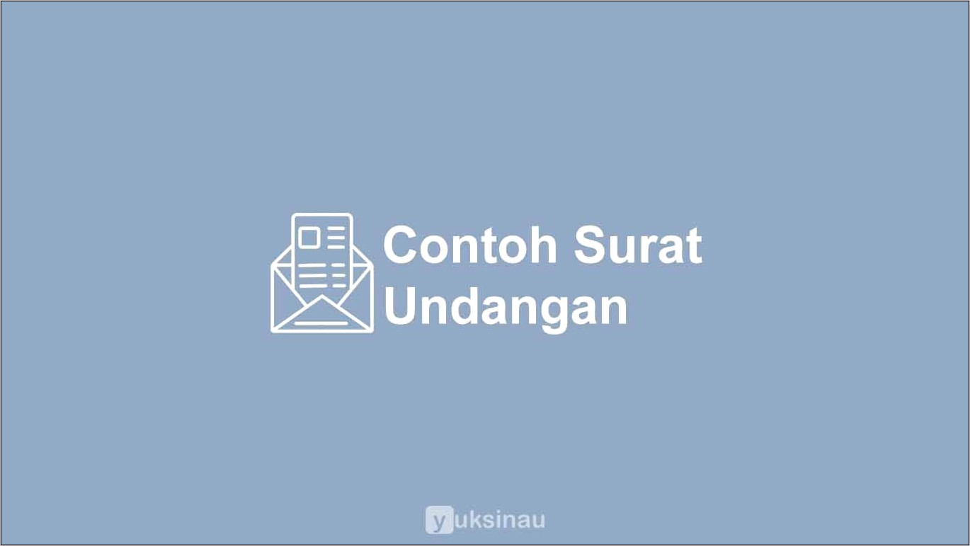 Contoh Surat Mengundang