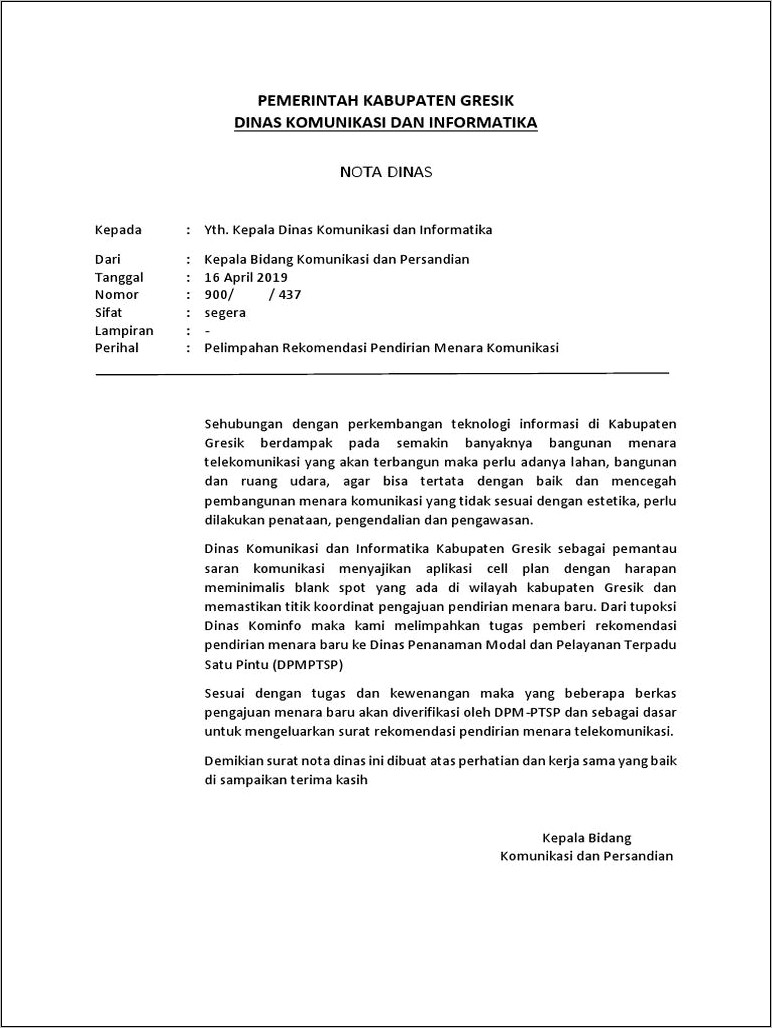 Contoh Surat Nota Dinas Pengajuan Printer Dan Scanner