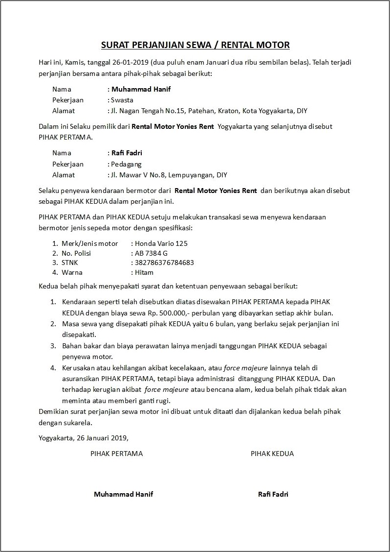 Contoh Surat Nota Dinas Pinjam Mobil