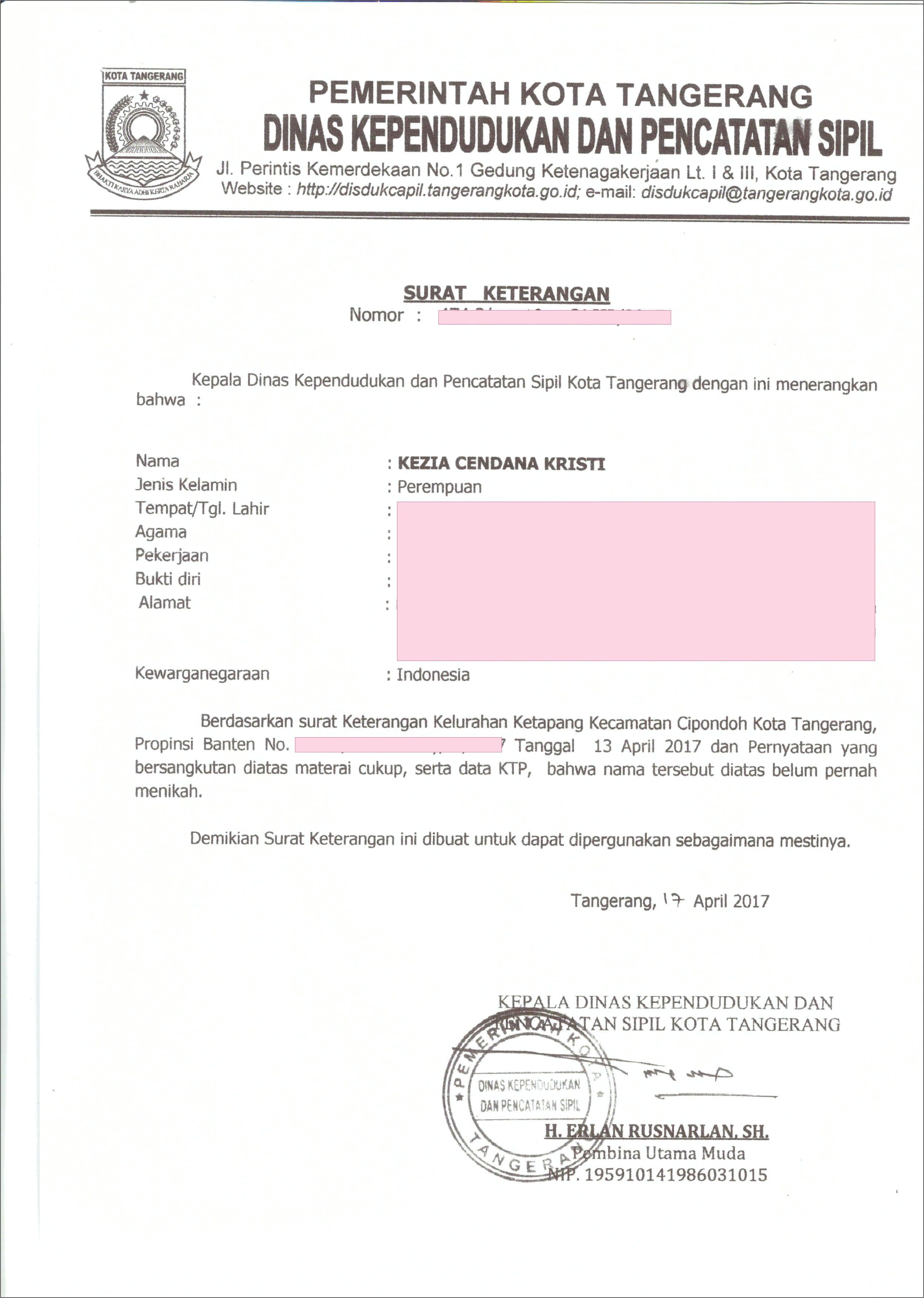 Contoh Surat Pemberitahuan Dinas Ke Kecamatan