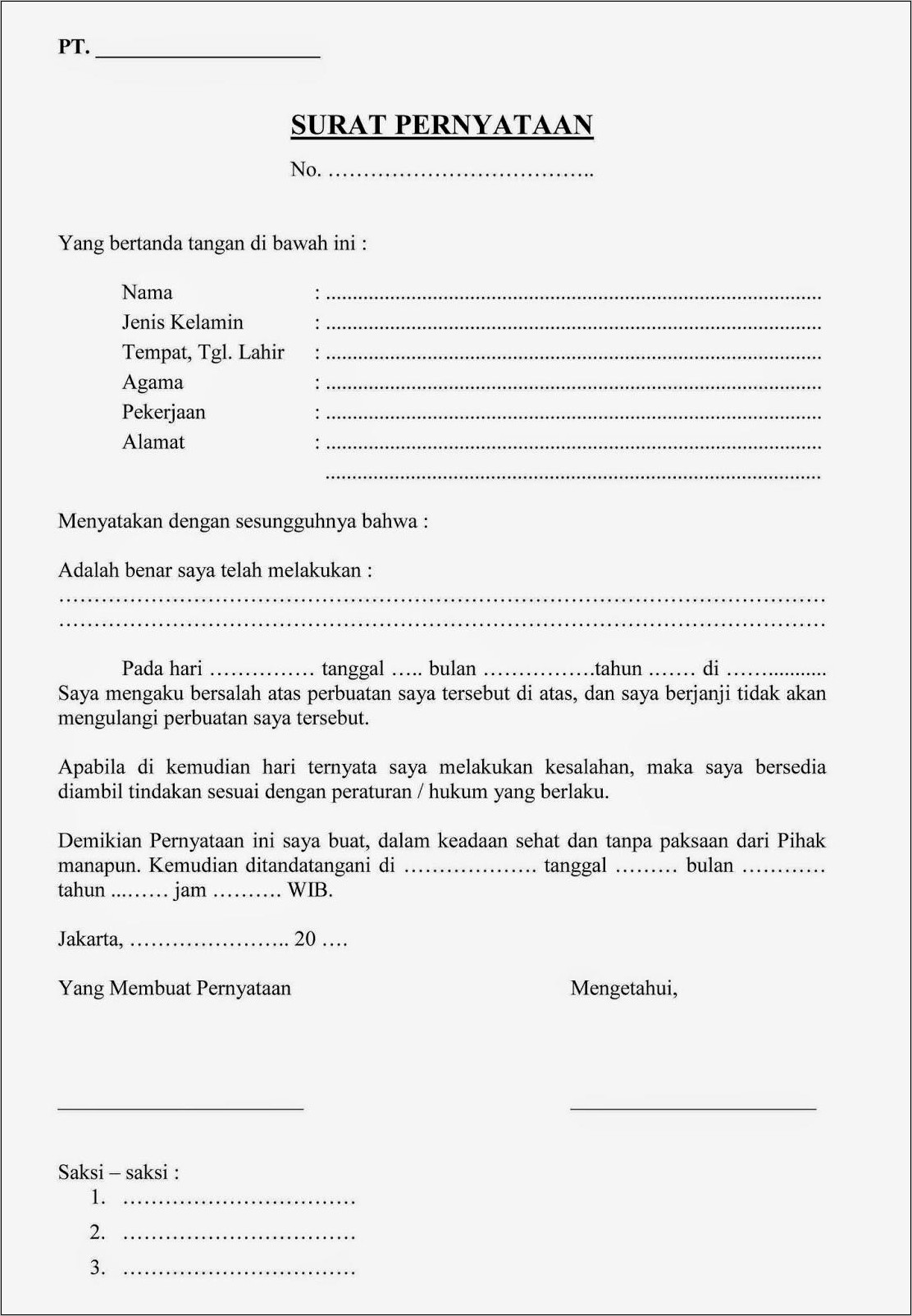 Contoh Surat Pemberitahuan Kesalahan Surat Dinas