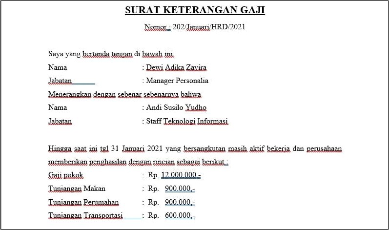 Contoh Surat Pemberitahuan Nomor Rekening Perusahaan