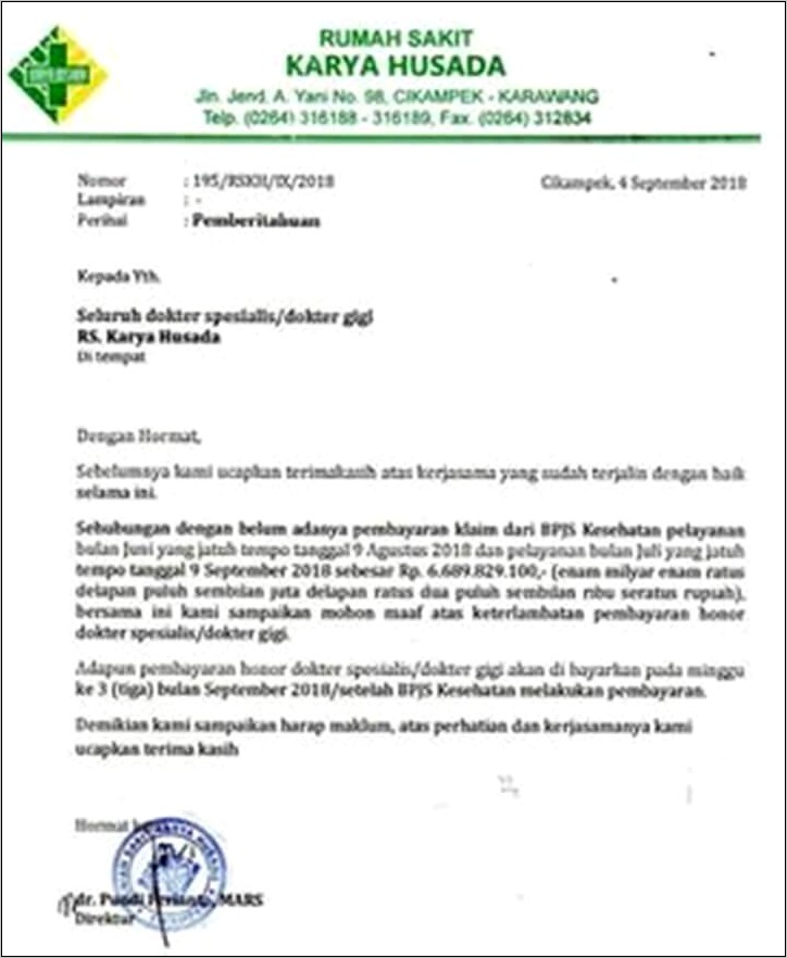 Contoh Surat Pemberitahuan Pemutusan Kerjasama Antar Perusahaan