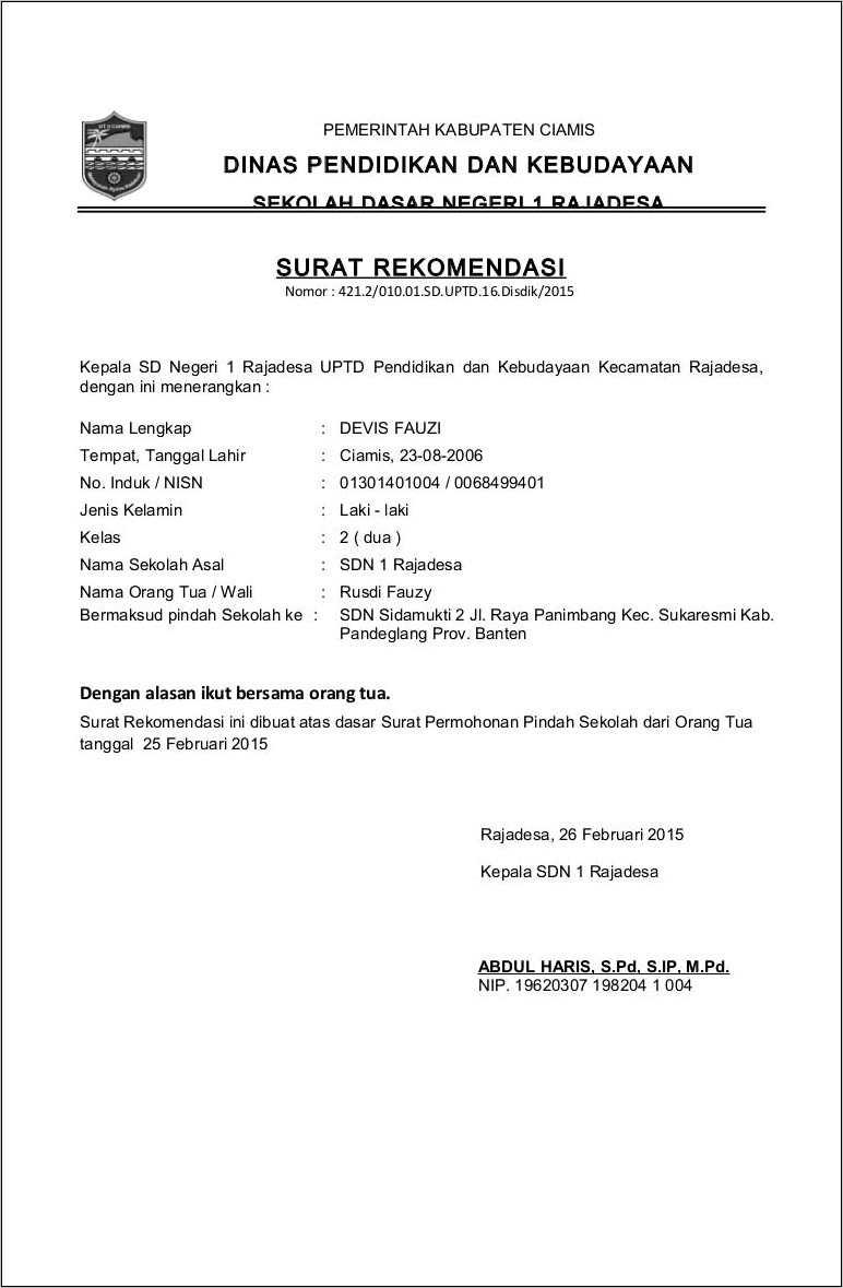 Contoh Surat Penagihan Ke Dinas Pendidikan