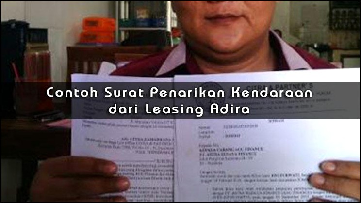 Contoh Surat Penarikan Motor Dinas Pensiun