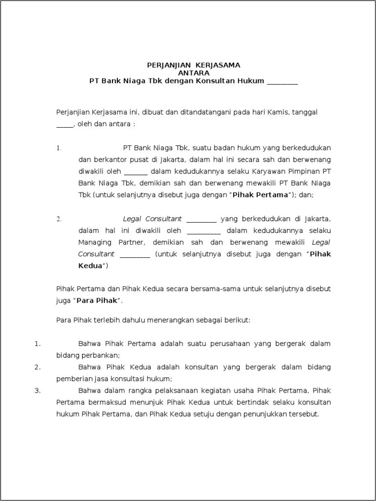 Contoh Surat Penawaran Jasa Konsultan Hukum Perusahaan