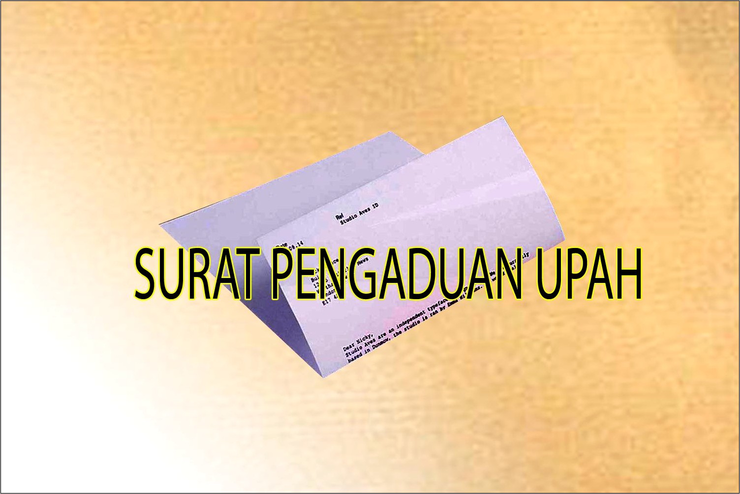 Contoh Surat Pengaduan Ke Dinas