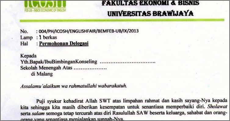 Contoh Surat Pengantar Kerjasama Perusahaan