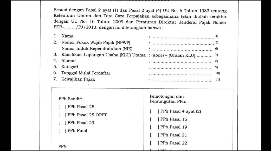 Contoh Surat Pengantar Pajak Dari Dinas