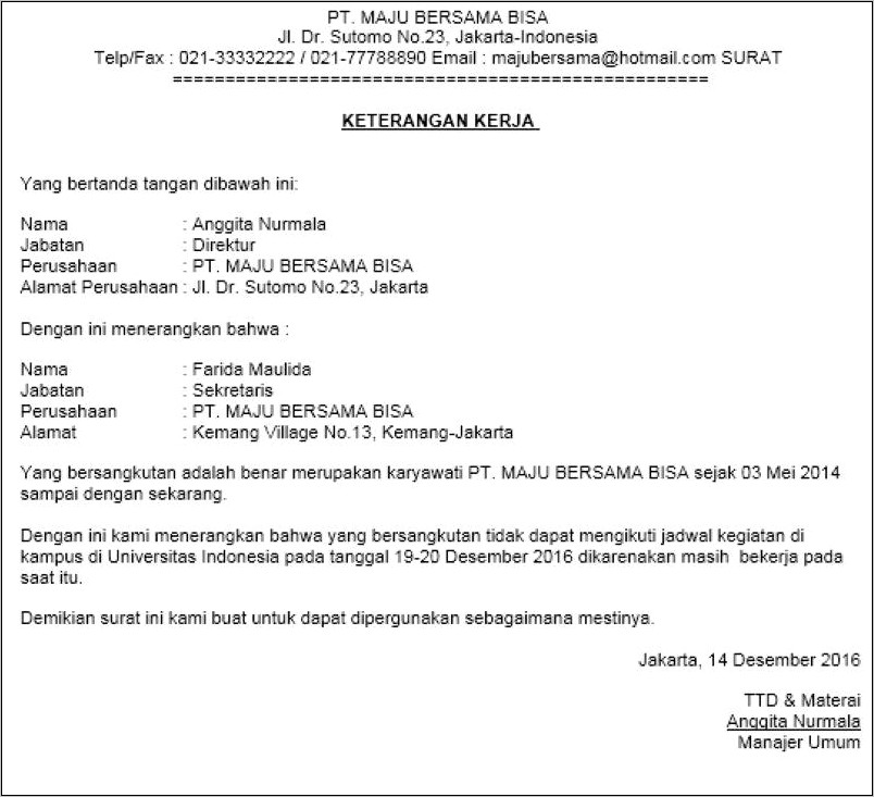 Contoh Surat Pengantar Paspor Dari Perusahaan