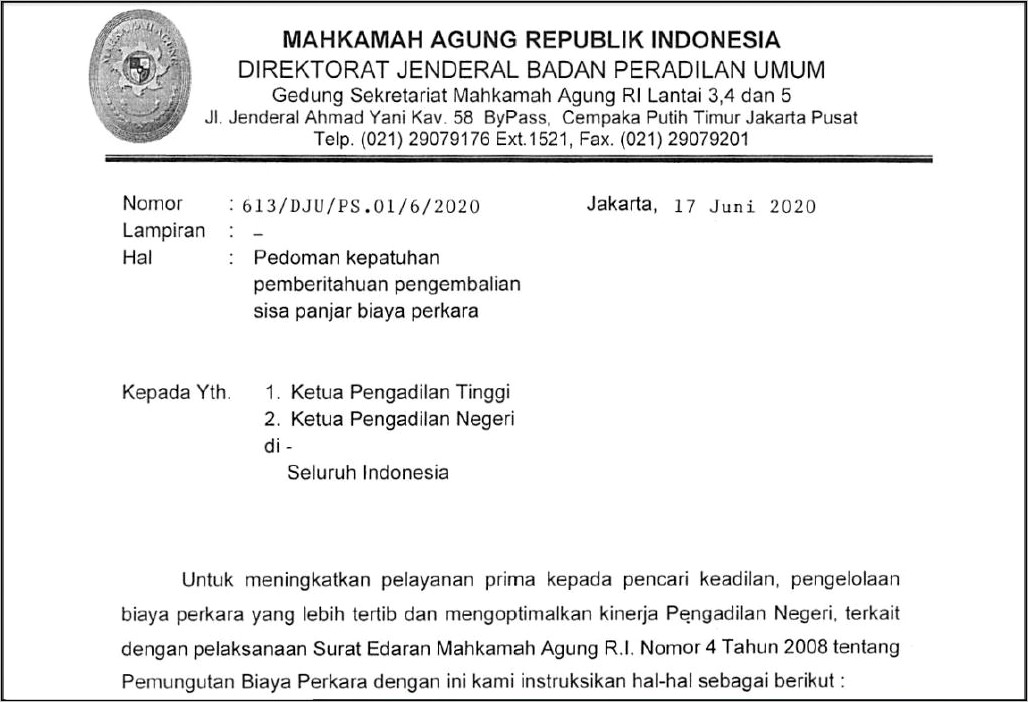 Contoh Surat Pengembalian Pegawai Ke Dinas