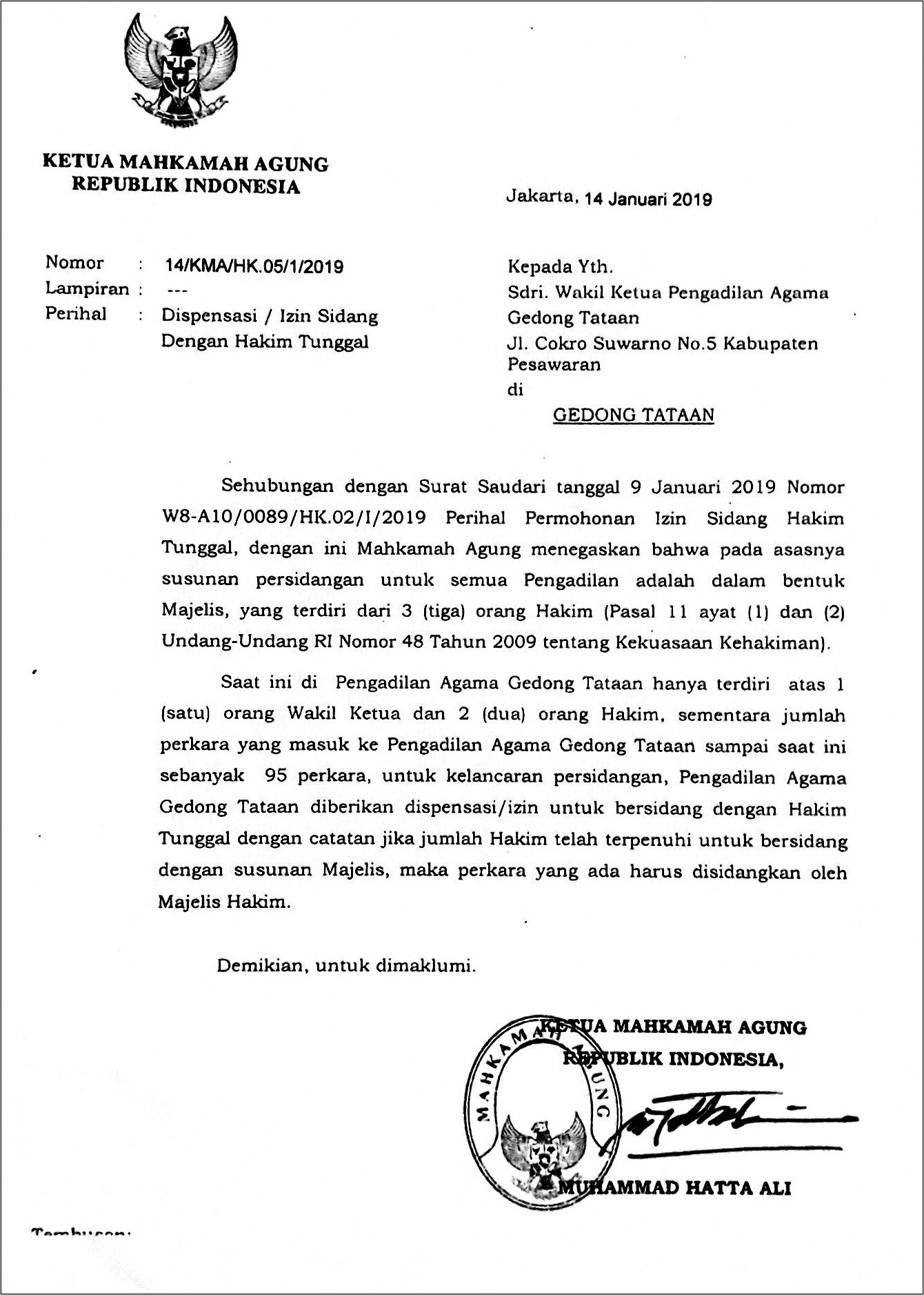 Contoh Surat Pengembalian Pns Ke Dinas