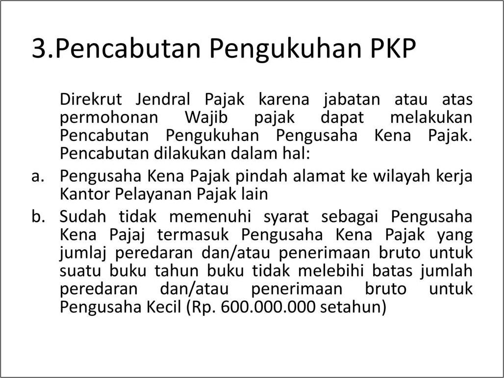 Contoh Surat Pengukuhan Perusahaan Kena Pajak