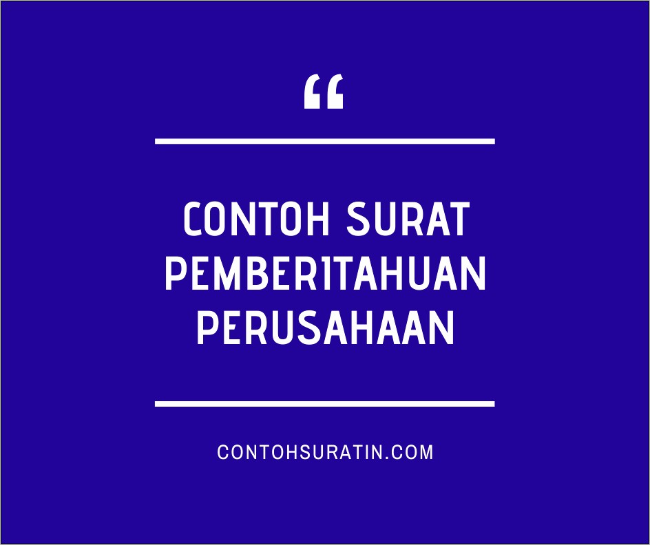 Contoh Surat Pengumuman Hari Libur Perusahaan