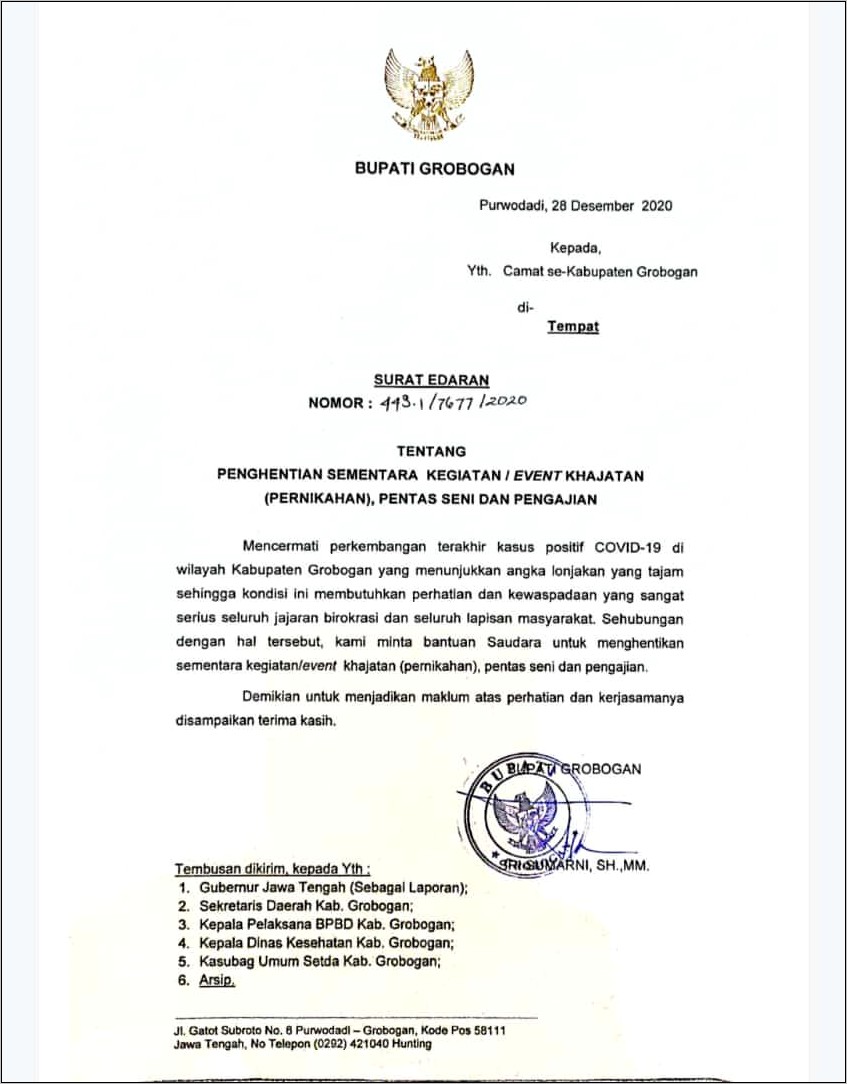 Contoh Surat Penunjukan Dari Gubernur Ke Kepala Dinas