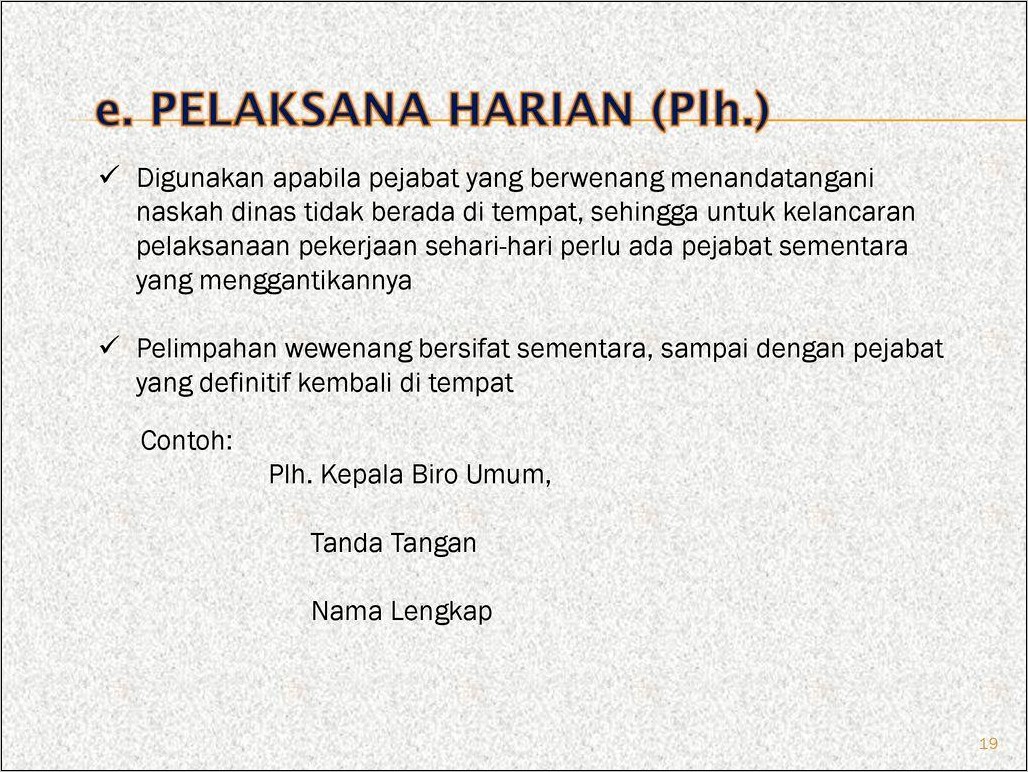 Contoh Surat Penunjukan Plh Kepala Dinas