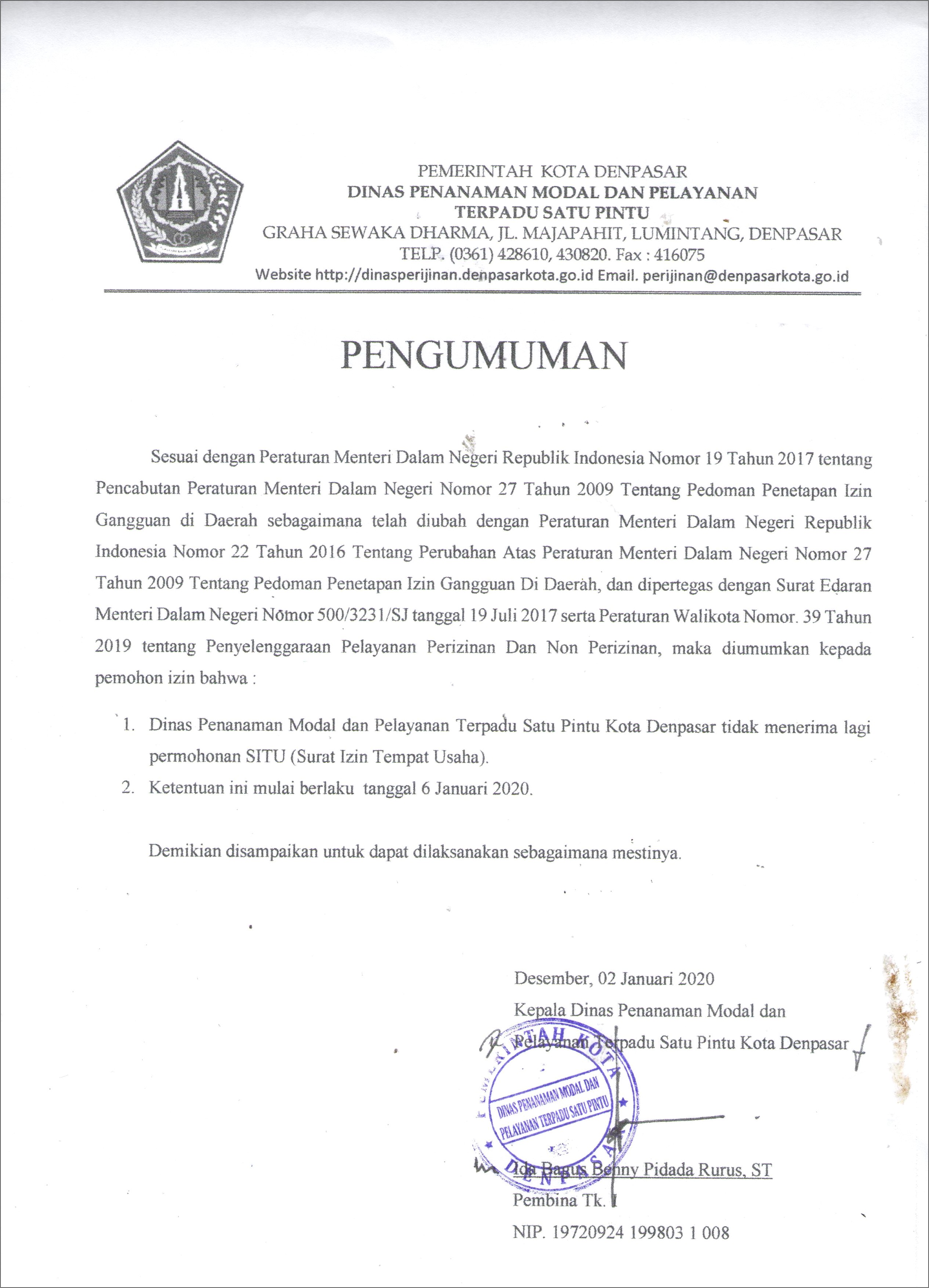 Contoh Surat Perizinan Yang Ada Kop Surat