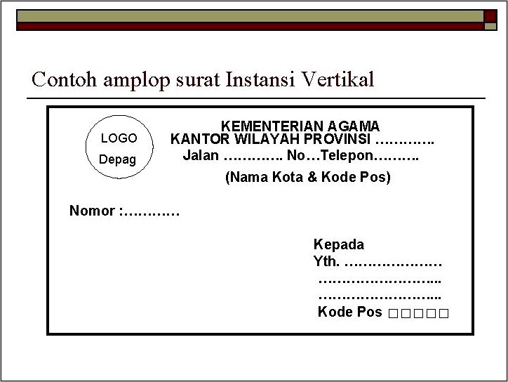 Contoh Surat Perjalanan Dinas Instansi Kementerian Agama