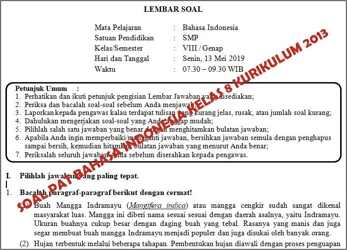 Contoh Surat Perjalanan Dinas Soaldan Jawaban