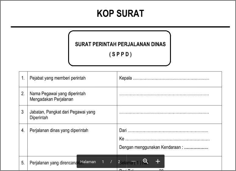 Contoh Surat Perjalanan Dinas Tata Usaha Yg Terbaru