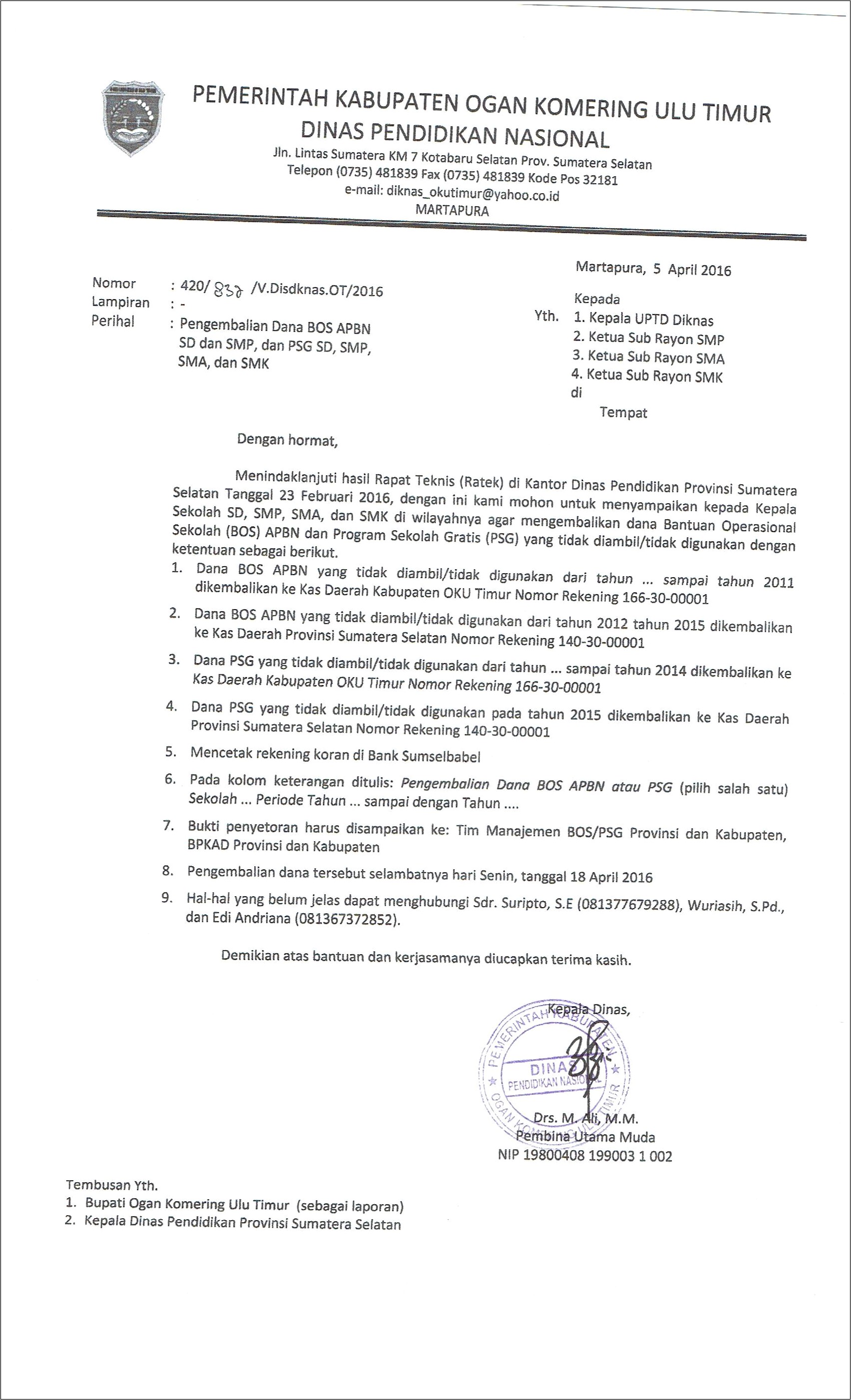 Contoh Surat Permohonan Pengembalian Deposit Sewa