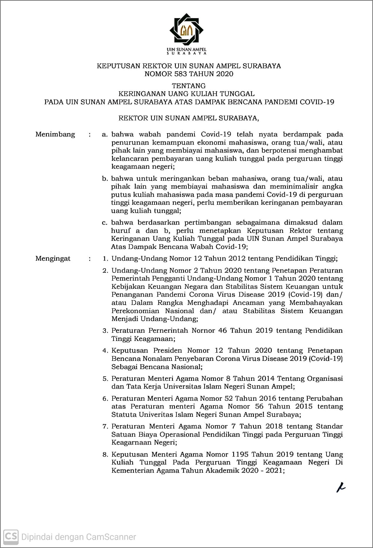 Contoh Surat Permohonan Penghapusan Sanksi Di Universitas Wm Surabaya