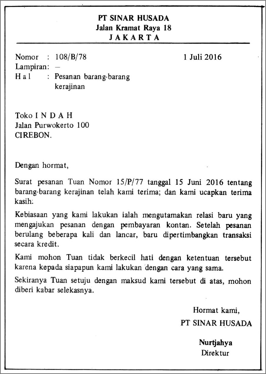 Contoh Surat Permohonan Penilaian Kembali Harta Tambahan