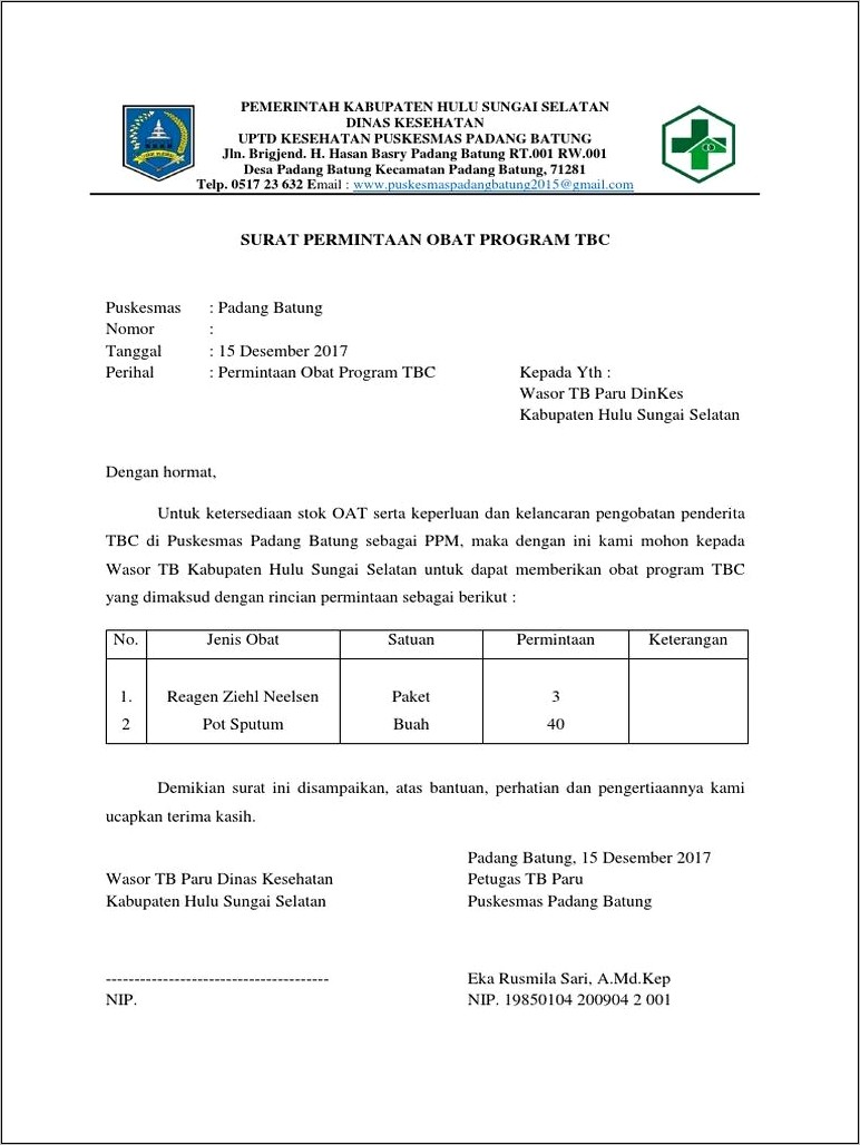 Contoh Surat Permohonan Permintaan Terapis Wicara