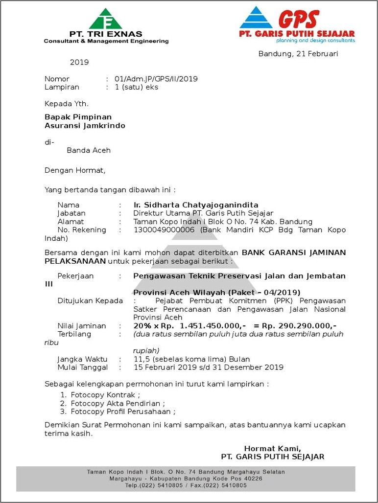 Contoh Surat Permohonan Perpanjangan Asuransi Surat Lamaran Kerja Desain Contoh Surat