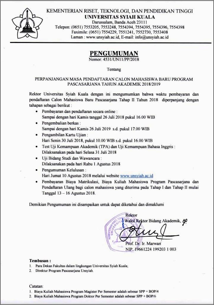 Contoh Surat Permohonan Perpanjanganmasa Studi