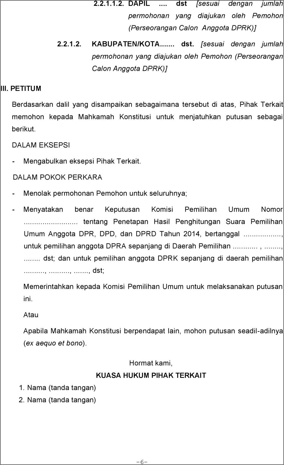 Contoh Surat Permohonan Phpu Ke Mk