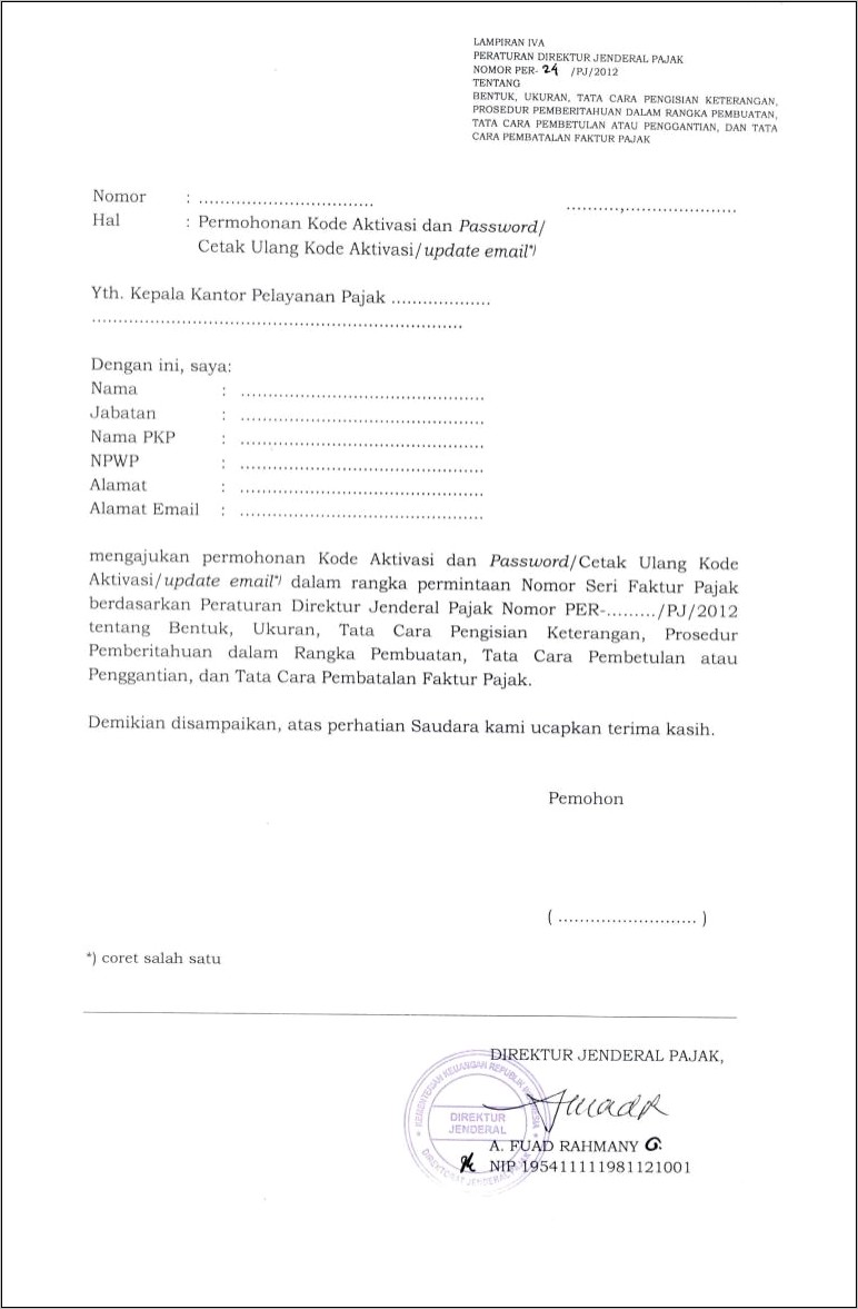 Contoh Surat Permohonan Pjs Kades