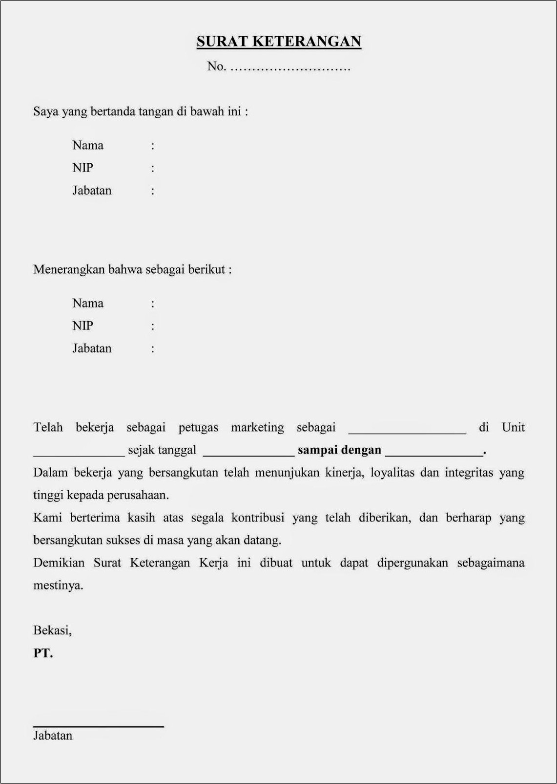 Contoh Surat Permohonan Plakarin