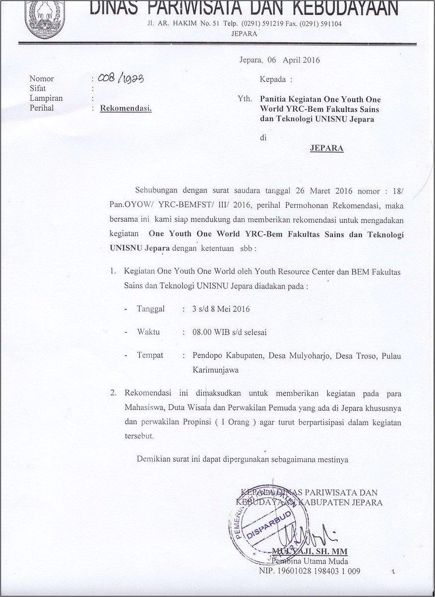 Contoh Surat Permohonan Ppjp