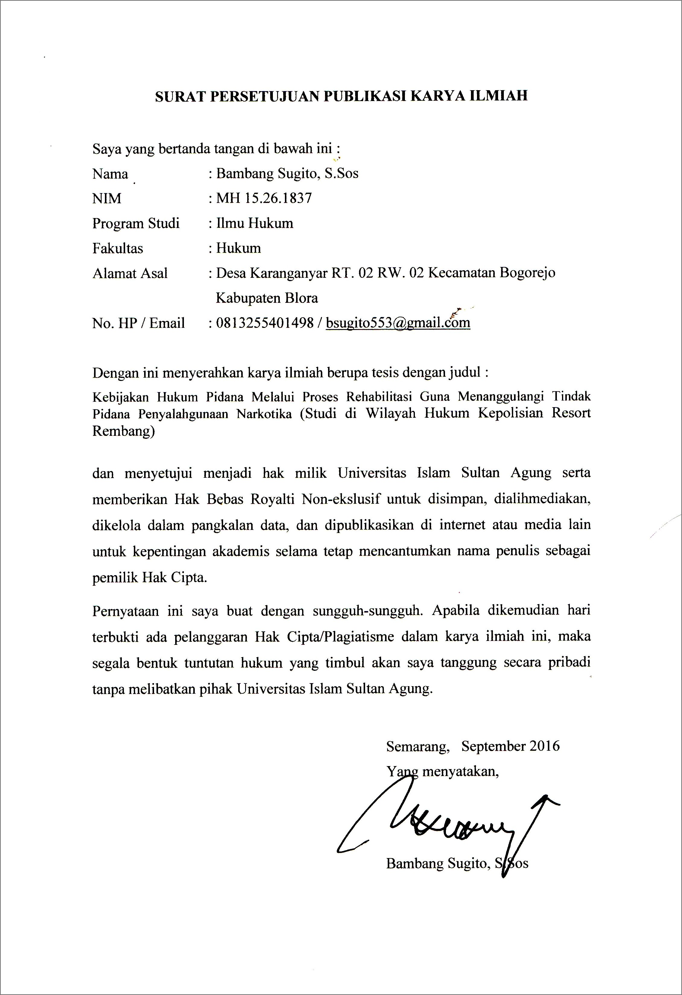 Contoh Surat Permohonan Rehabilitasi Narkoba Pdf