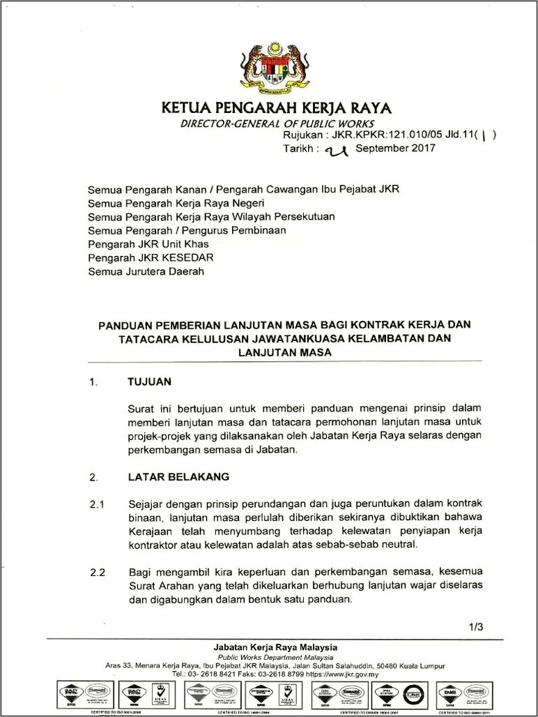 Contoh Surat Permohonan Remidiasi